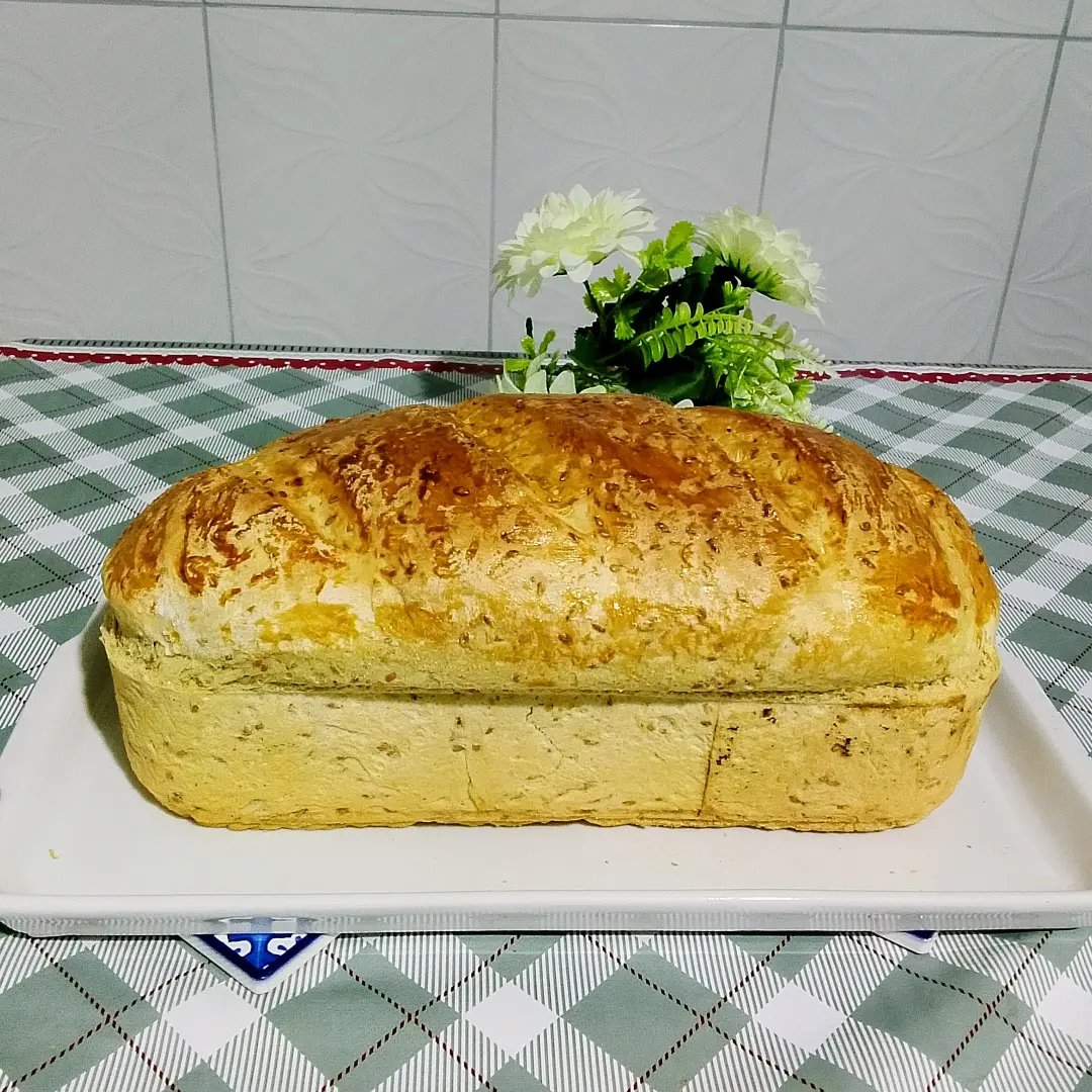 Pão funcional de aveia com sementes de linhaça e abóbora preparado por Ray das Cozinhas